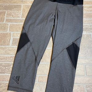 Adidas Womens Alphaskin Gray Medium Capri Legging